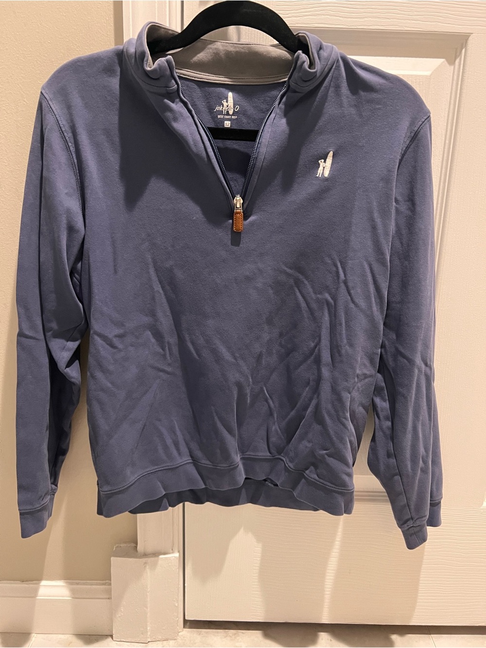 Boy’s Blue Quarter-Zip Pullover Sweater